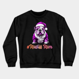 Mastiff Dog Breed owners , Xmas bullmastiff mom , bullmastiff wearing Santa Claus outfit Crewneck Sweatshirt